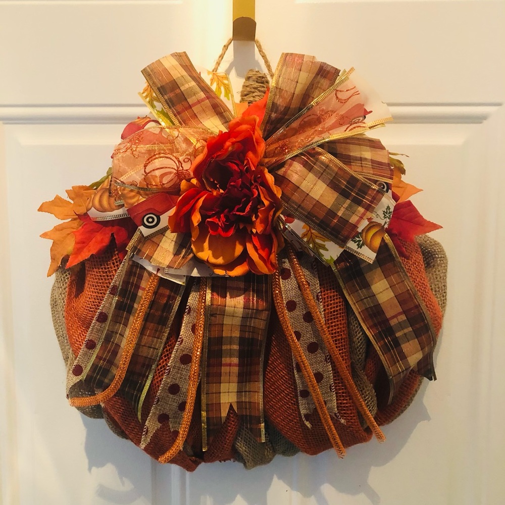 Fall Harvest Pumpkin Wreath